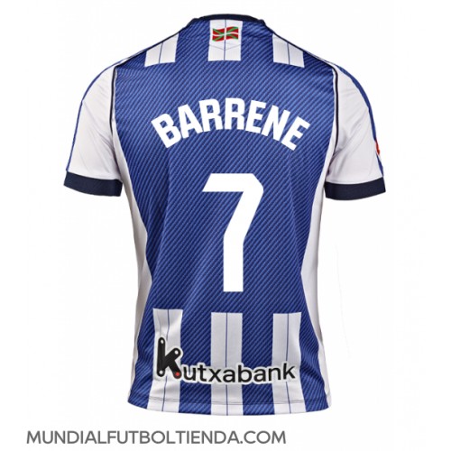 Camiseta Real Sociedad Ander Barrenetxea #7 Primera Equipación Replica 2025-26 mangas cortas